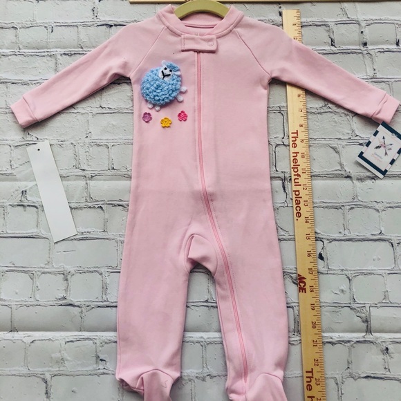 Girls 6-9 month organic cotton custom footie - Picture 3 of 3